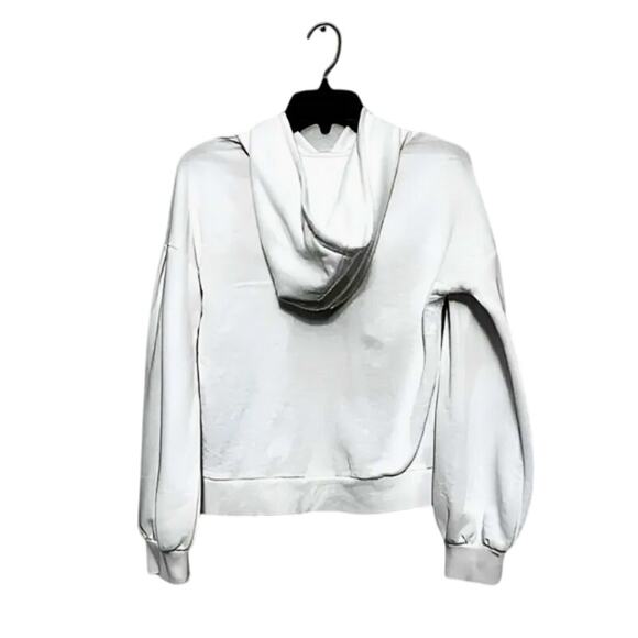 Nordstrom Hoodie Jacket Multicolor Stripe Relaxed Fit White Girl's XL 14/16 NWOT - Picture 4 of 8